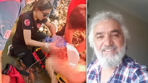 Serinlemek için girdiği çay sonu oldu!