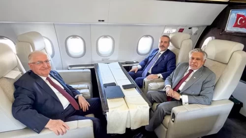 Bakan Fidan, Yaşar Güler ve İshak Dar aynı uçakta!