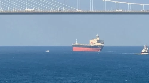 İstanbul Boğazı'nda arızalanan dev gemi çekildi