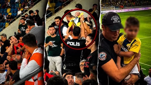 Gençlerbirliği-Fenerbahçe maçında küçük çocuğa forma müdahalesi!