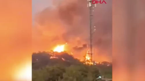 Fethiye'de yerleşim yerine yakın orman yangını
