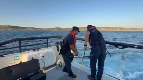 Bozcaada'da zıpkınla avlanmak için denize giren kişi kayboldu