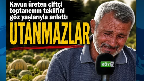 Toptancı 20 TL'ye kavunları almak istedi! Çiftçi ağlayarak anlattı! İç sızlatan video haberimizde...