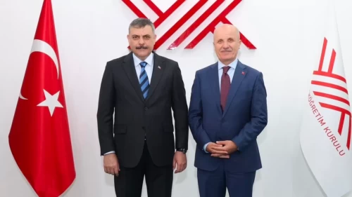 İçişleri Bakanı Mustafa Çiftçi'nden YÖK Başkanı Erol Özvar'a ziyaret