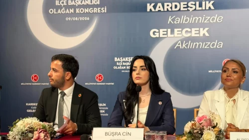 MHP MYK Üyesi Büşra Cin Başakşehir İlçe Kongresi'nde konuştu: 'Türkiye’yi küresel süper güç ülke yapmadan durmayacağız'