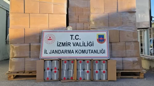 İzmir’de 9 milyon liralık kaçak alkol operasyonu