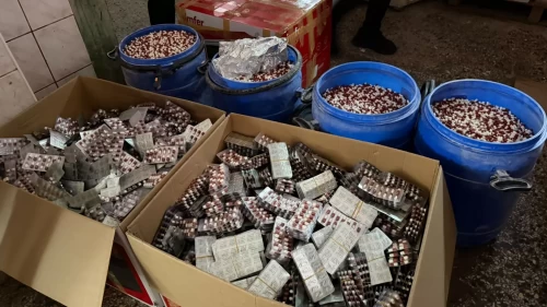 Mersin’de pişirim fırınında 1 milyon 29 bin uyuşturucu hap ele geçirildi