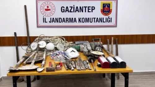 Gaziantep’te ormanlık alanda define operasyonu!