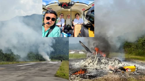 Malezya'da sağlık ekibini taşıyan helikopter düştü