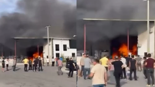 İş yerinde yangın paniği! Ekipler bölgeye akın etti