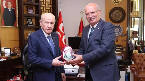 MHP Lideri Bahçeli, ATO Başkanı Gürsel Baran'ı kabul etti