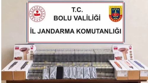 Bolu’da yolcu otobüsünde kaçak ürün operasyonu: Değeri 450 bin lira