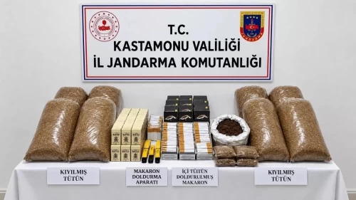 Kastamonu’da kaçak tütün operasyonu: Binlerce makaron ele geçirildi
