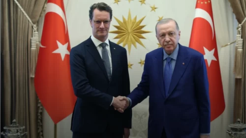 Cumhurbaşkanı Erdoğan, Wüst'ü Külliye'de kabul etti