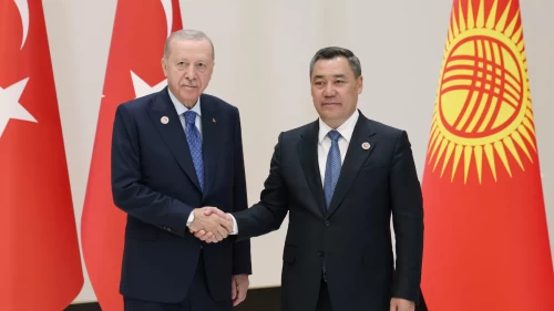Cumhurbaşkanı Erdoğan, Kırgızistan Cumhurbaşkanı Caparov ile görüştü