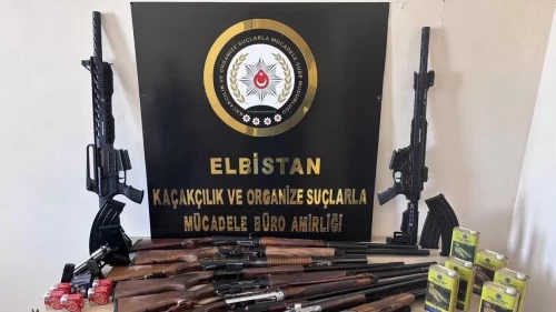 Elbistan’da iki ayrı operasyon: Plastik patlayıcı, tüfek ve mühimmat ele geçirildi