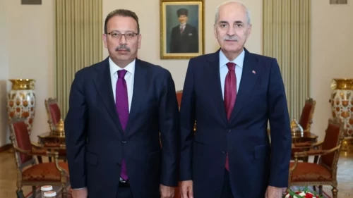 TBMM Başkanı Kurtulmuş, Sayıştay Başkanı Metin Yener'i kabul etti