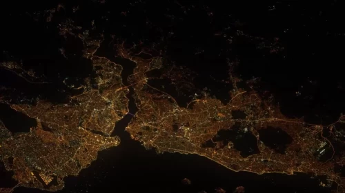 İstanbul uzaydan böyle görünüyor!