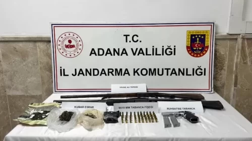 Adana’da silah ve uyuşturucu operasyonu: 5 gözaltı