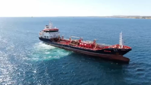 Silivri açıklarında kaza yapan ALSU havadan görüntülendi