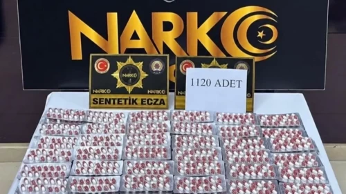 Yozgat’ta uyuşturucu operasyonu: 1120 sentetik ecza hapı ele geçirildi