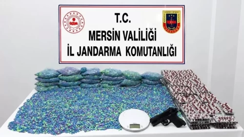 Mersin’de zehir tacirine darbe! 70 bin uyuşturucu hap ele geçirildi