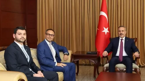 Bakan Fidan, TÜRKPA Genel Sekreteri Ramil Hasan'ı kabul etti