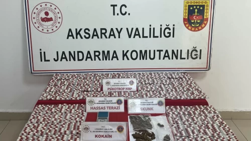 Aksaray’da uyuşturucu operasyonu: 2 bin 122 sentetik hap ele geçirildi