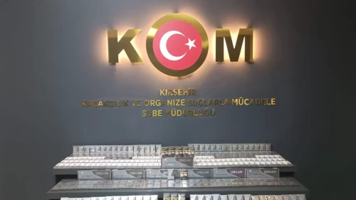 Kırşehir’de durdurulan araçtan 460 paket kaçak sigara çıktı