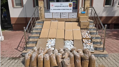Kırşehir’de kaçak tütün operasyonu: 190 bin makaron ele geçirildi