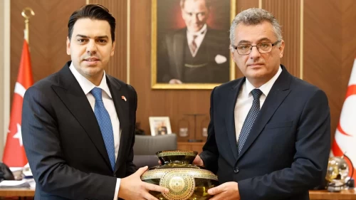 KKTC Cumhurbaşkanı Erhürman, TİKA Başkanı Abdullah Eren’i kabul etti