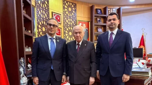 MHP Lideri Devlet Bahçeli'ye anlamlı ziyaret: TÜRKPA Genel Sekreteri Ramil Hasan ve Genel Sekreter Yardımcısı Alper Hayali ağırlandı