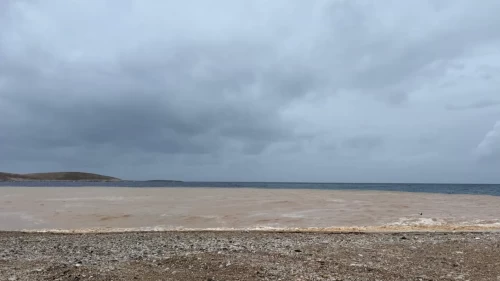 Datça’da sağanak sonrası şaşırtan manzara