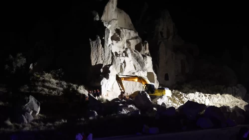 Nevşehir'de peribacası çökmesinin ardından arama kurtarma çalışmaları sona erdi