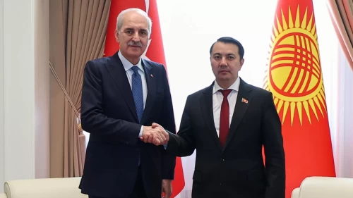 Kurtulmuş, Kırgızistan Jogorku Keneş Başkanı ile görüştü