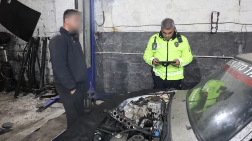 Nevşehir'de drift yapan sürücünün oyunu bozuldu!