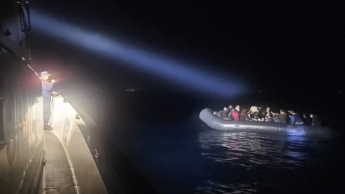 Didim açıklarında 19’u çocuk 40 düzensiz göçmen yakalandı