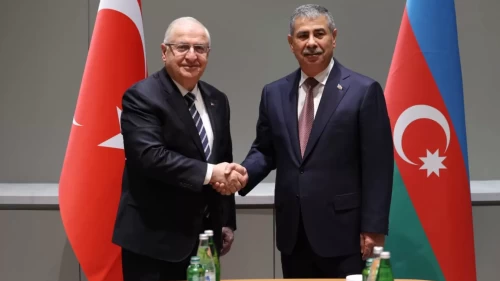 Bakan Güler, Azerbaycan Savunma Bakanı Hasanov ile bir araya geldi