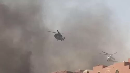 Suudi Arabistan’da askeri helikopter düştü!