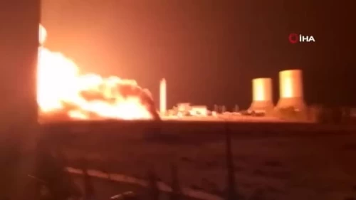 Şam'da doğal gaz boru hattı alevlere teslim oldu