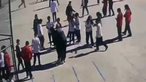 Zonguldak’ta okul bahçesinde korku dolu anlar!