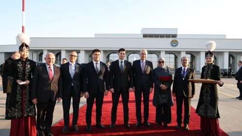 TBMM Başkanı Numan Kurtulmuş Bişkek’te karşılandı