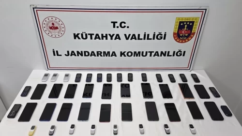 Simav’da kaçak cep telefonu operasyonları