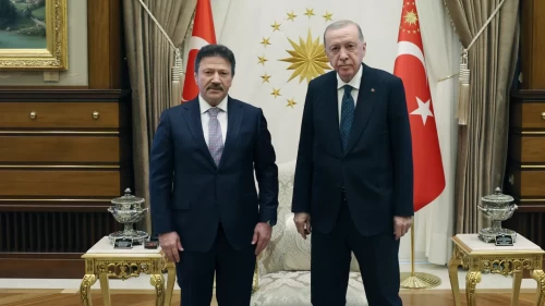 Cumhurbaşkanı Erdoğan, TESK Genel Başkanı Yiğiner'i kabul etti