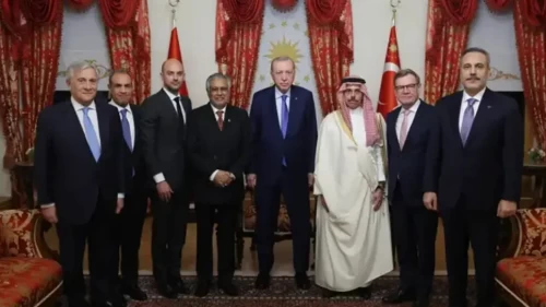 Cumhurbaşkanı Erdoğan 7 ülkenin bakanlarını kabul etti