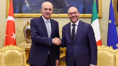 Kurtulmuş, İtalya Temsilciler Meclisi Başkanı Fontana ile görüştü