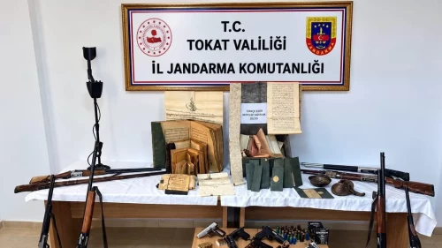 Tokat Zile’de silah ve tarihi eser kaçakçılığı operasyonu