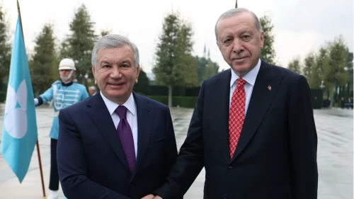 Cumhurbaşkanı Erdoğan, Mirziyoyev’i Külliye’de karşıladı!