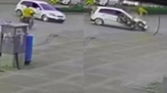 Manavgat’ta ehliyetsiz sürücü havada takla attı! Korku dolu anlar kamerada