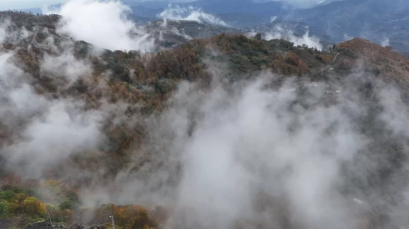 Ordu’da sonbahar sisle buluştu: Doğal güzellik dronla görüntülendi